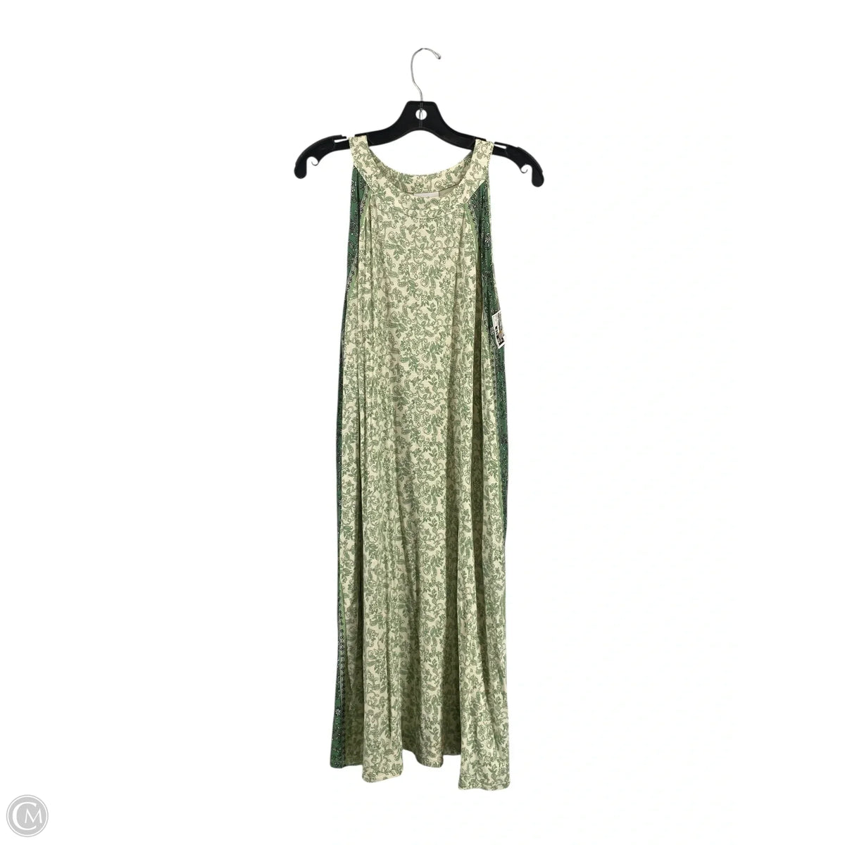 Dress Casual Maxi By J. Jill In Cream & Green, Size: Xl