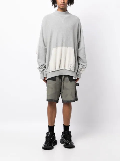 Mostly Heard Rarely Seen exposed-seam brushed cotton sweatshirt