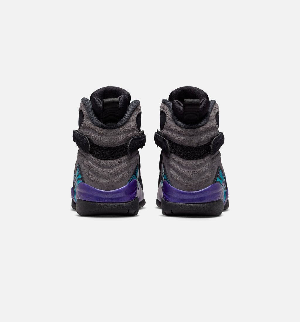 Air Jordan 8 Retro Aqua Big Kids' Sneakers - Black / Multi Color / Bright Concord