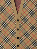 Burberry check cotton wool cardigan