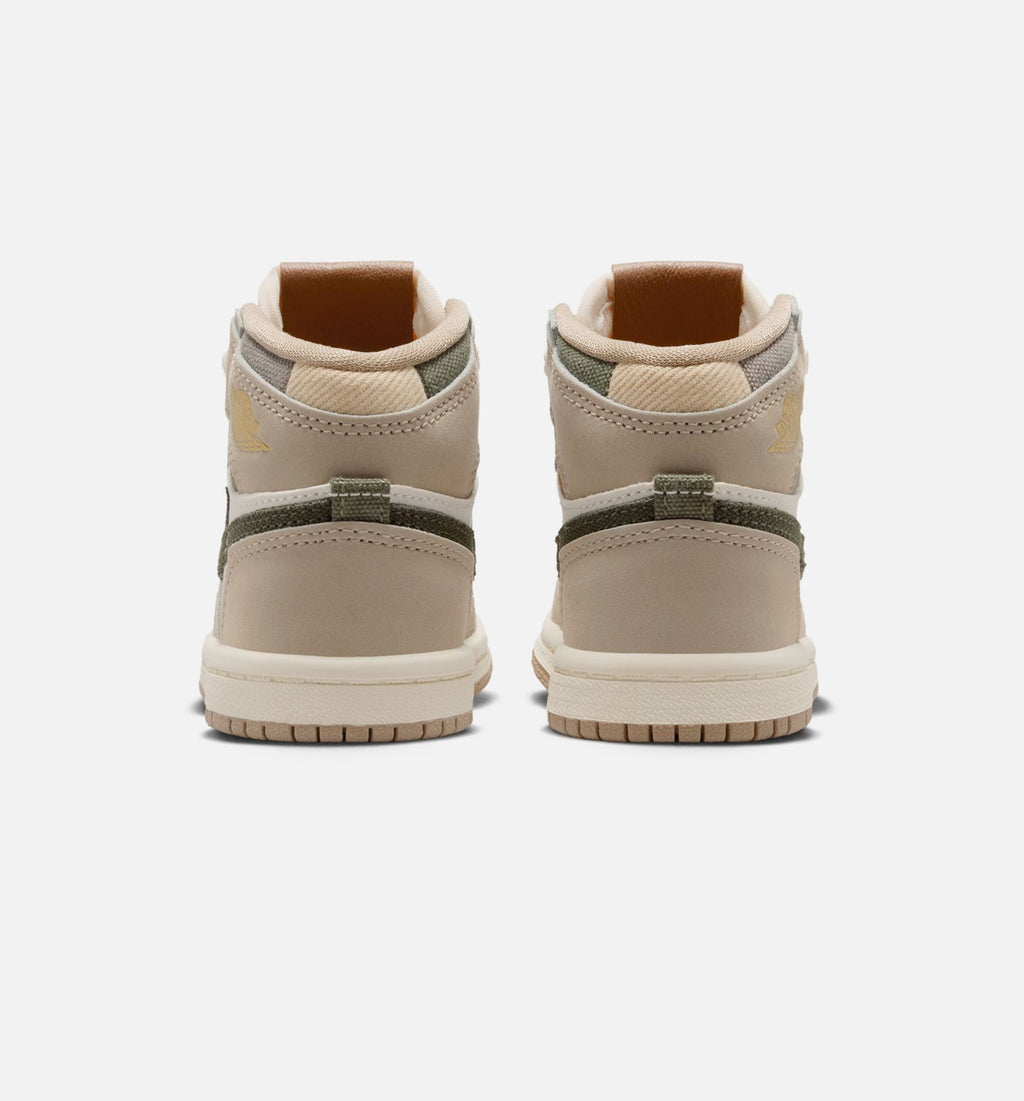 Air Jordan 1 Retro High OG Infant/Toddler Lifestyle Shoes - Khaki Warm Earth Tones