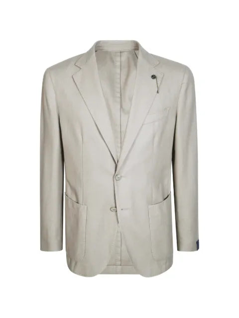 Santaniello logo-plaque single-breasted blazer