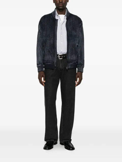 Avant Toi ribbed-knit panelled bomber jacket