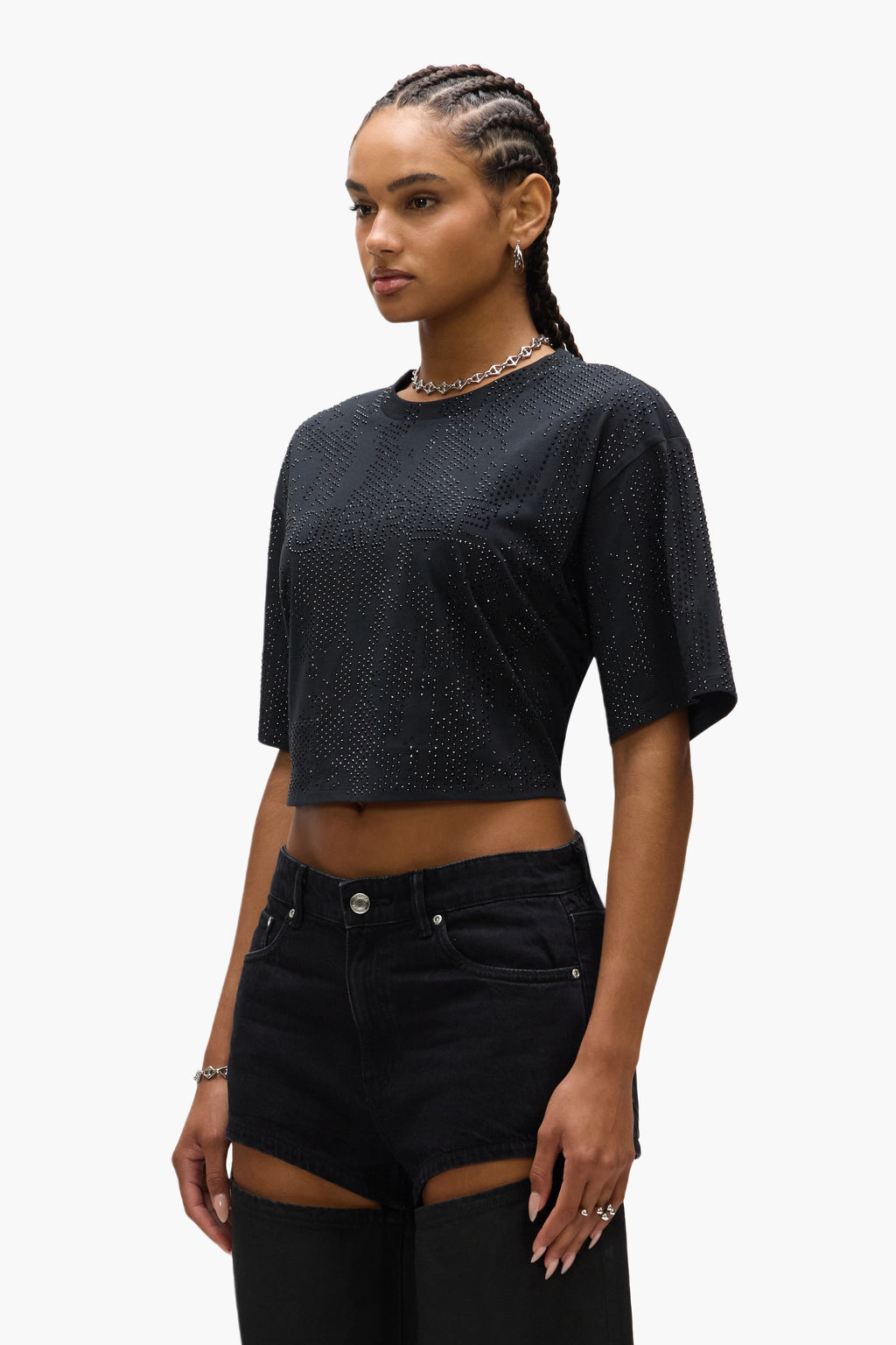 Crystal Camo Cropped Tee