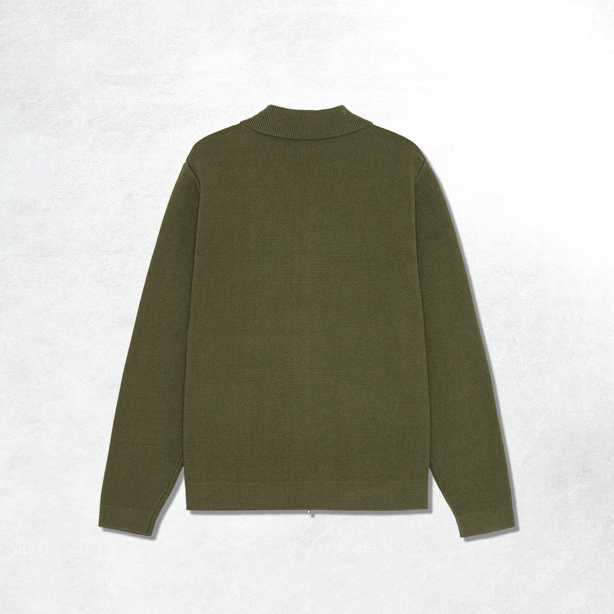 Les Deux Fischer Cotton Milano Zip Overshirt: Olive Night