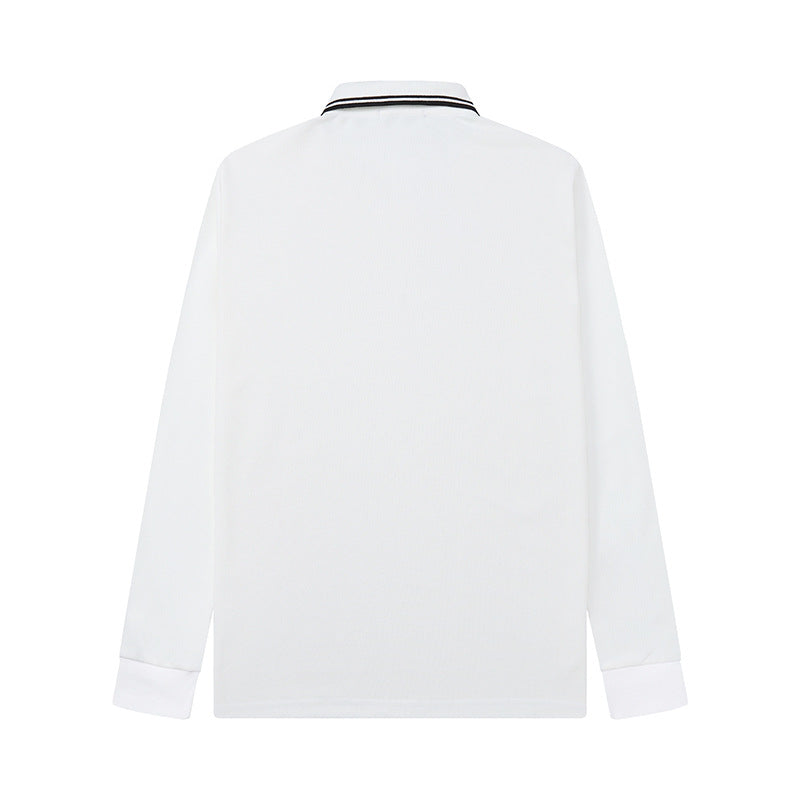 Stone Island Compass Patch Long Sleeve Polo Shirt Unisex Streetwear