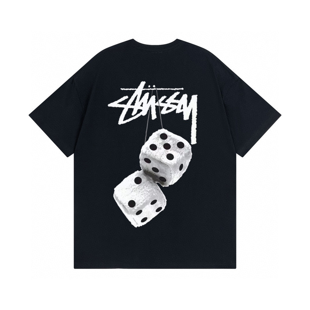 Stussy Dice 8 Ball Logo Print Oversized Tee Multi‑Style
