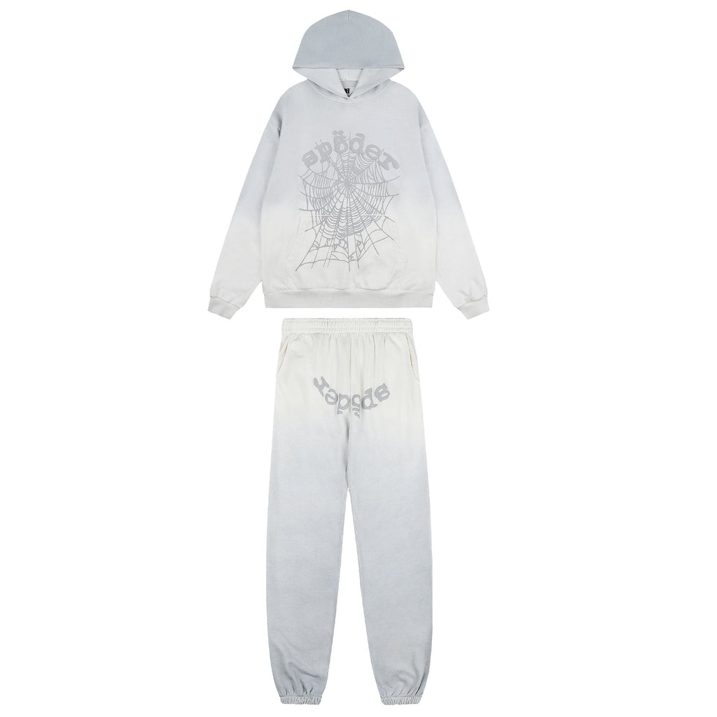 Sp5der Gradient Spider-Web Hoodie & Sweatpants Set