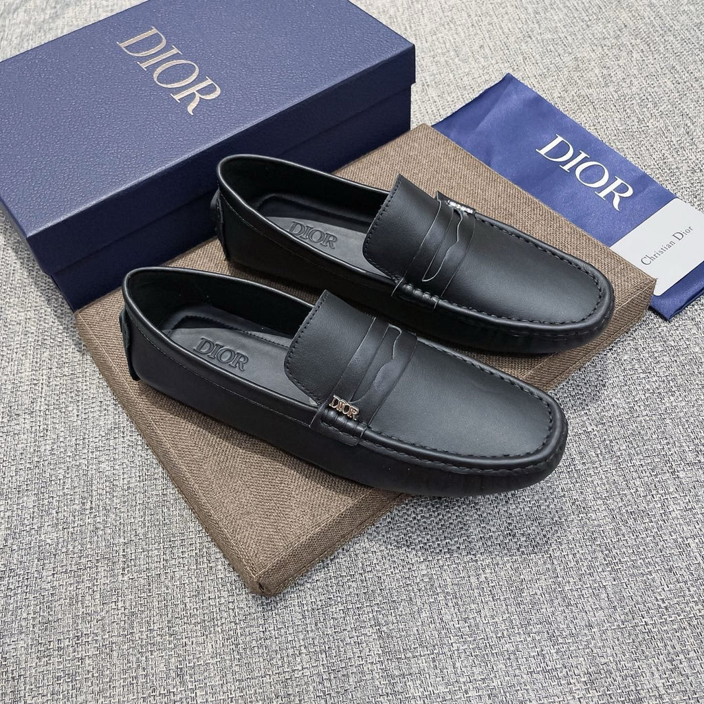 Dior Men's Black Moc-Toe Loafers