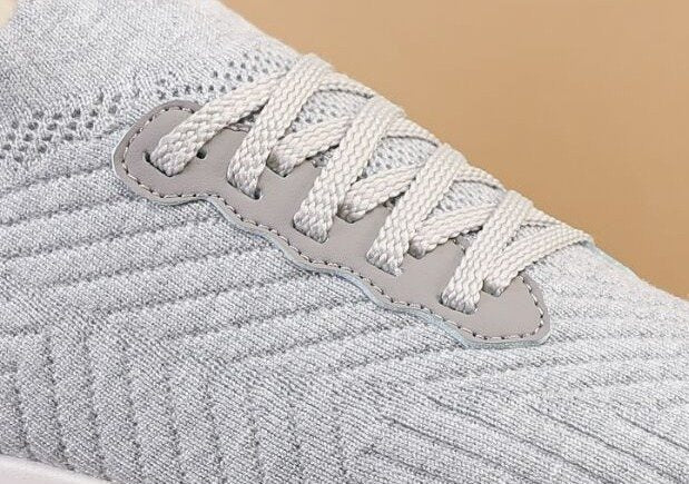 Brunello Cucinelli Light Gray Knit Sneakers