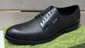 Gucci Men's Black Perforated Lace-Up Shoes