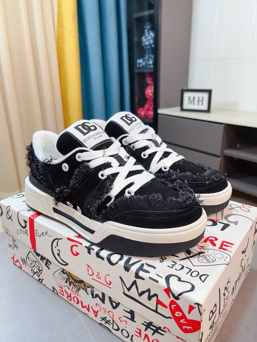 Dolce & Gabbana Contrast-Trim Low-Top Sneakers
